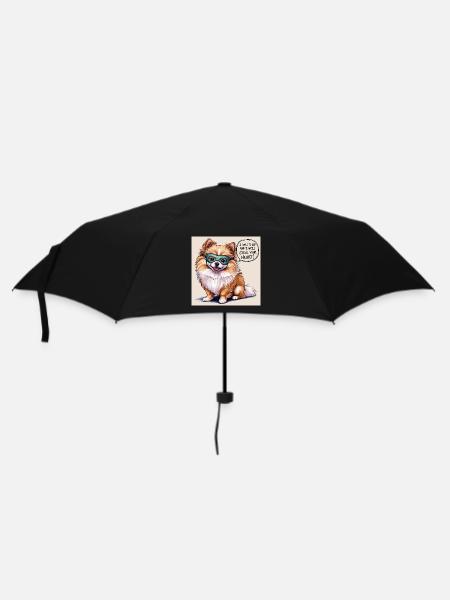 Pomeranian Dog "I am a thief" - Umbrella (small) - black