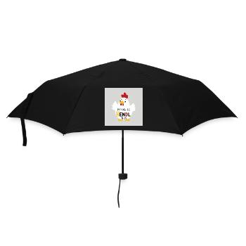 Funny chicken "Trying to hendl this" - Umbrella (small) - black - Front
