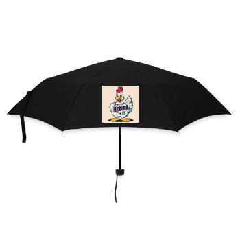Chicken "Trying to hendl this" - Umbrella (small) - black - Front