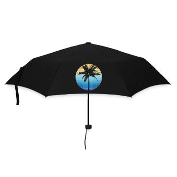 Palme (Kreis, Linien) - Regenschirm (klein) - Schwarz - Vorne