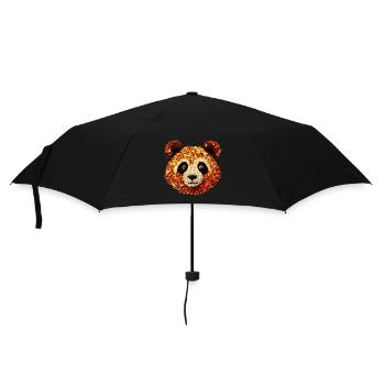 Panda d’automne à partir de feuilles - Parapluie standard - noir - Devant