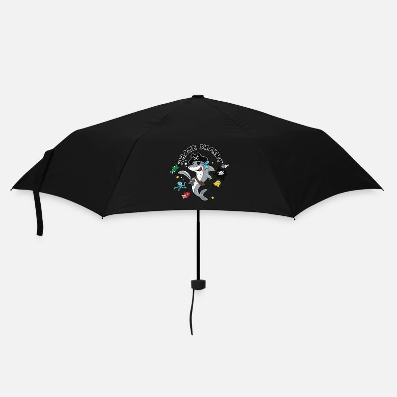Pirate Sharky - Regenschirm (klein) - Schwarz