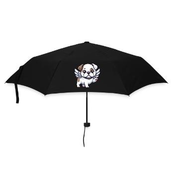 Mignon American Bulldog Angel dans Cartoon Sti - Parapluie standard - noir - Devant
