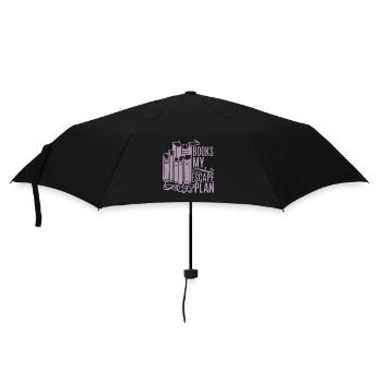 Lesen Bücher Bücherwurm Leseratte Spruch My Escape - Regenschirm (klein) - Schwarz - Vorne