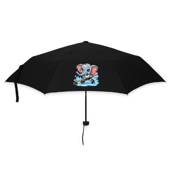 Elefant als Eishockeyspieler - Umbrella (small) - black - Front