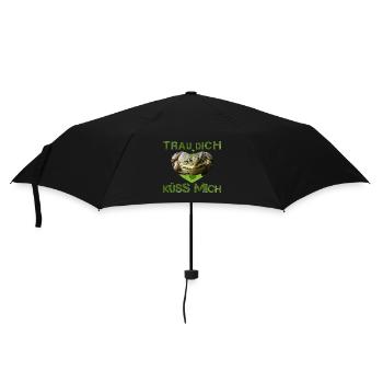 küss mich Frosch verzaubert - Regenschirm (klein) - Schwarz - Vorne