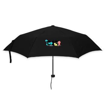 pussi cats schwarz - Regenschirm (klein) - Schwarz - Vorne