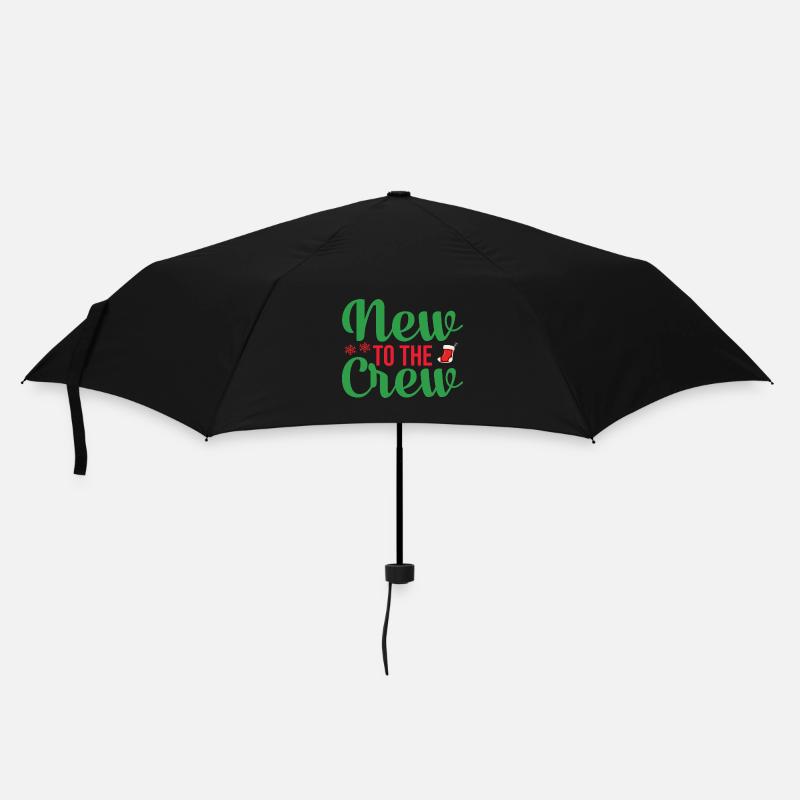 Neu in der Team Weihnachten - Regenschirm (klein) - Schwarz