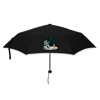 Astronaut Pizza Fishing Moon Space - Umbrella (small) - black - Front