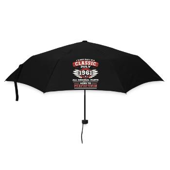 61st Birthday Born 1961 July Gifts Men - Umbrella (small) - black - Front