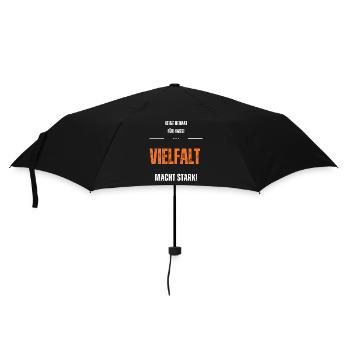 Keine Heimat für Hass. Vielfalt macht stark! - Regenschirm (klein) - Schwarz - Vorne