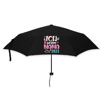 ICH WERDE MAMA 2023 - Regenschirm (klein) - Schwarz - Vorne