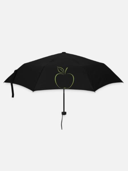 Apfel - Regenschirm (klein) - Schwarz
