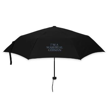 Witzige Denglisch Sprüche Waschechter Deutscher - Regenschirm (klein) - Schwarz - Vorne