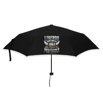 Jahrgang 1963 geboren Legenden Geburtstag Geschenk - Regenschirm (klein) - Schwarz - Vorne