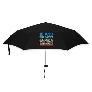 Geschenke zum 10. Geburtstag, 10 Jahre alte Jungen Mädchen - Regenschirm (klein) - Schwarz - Vorne
