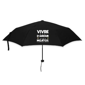 Leben von Liebe und Mojitos - Regenschirm (klein) - Schwarz - Vorne