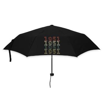 Original 1951 Jahrgang Vintage Geburtstag Retro - Regenschirm (klein) - Schwarz - Vorne