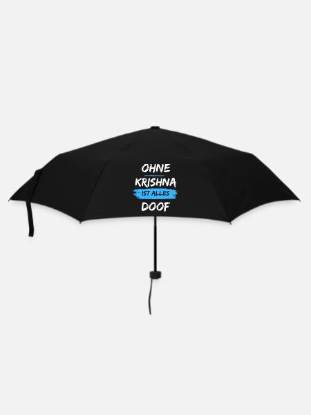 Without Krishna, everything is stupid - Umbrella (small) - black