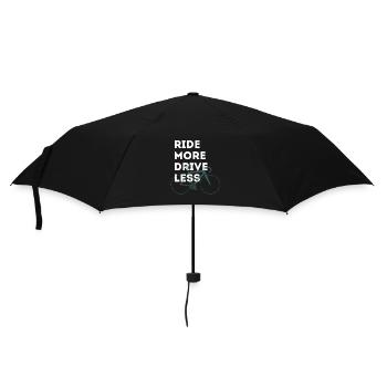 Mehr Fahrrad weniger Auto Rennrad MTb bmx typo big - Regenschirm (klein) - Schwarz - Vorne