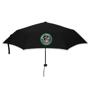 Faultier nerd faul fun Humor LOL chillen - Regenschirm (klein) - Schwarz - Vorne