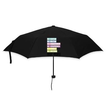 No to sexism racism & homophobia - Umbrella (small) - black - Front