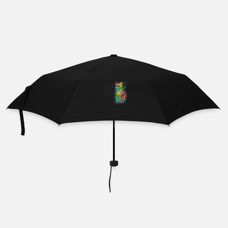 Creative or logich in the brain - Umbrella (small) - black