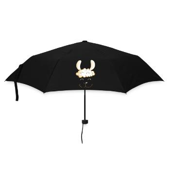 Funny Lama Gesicht - Kopf - Lamas - Geschenk - Regenschirm (klein) - Schwarz - Vorne
