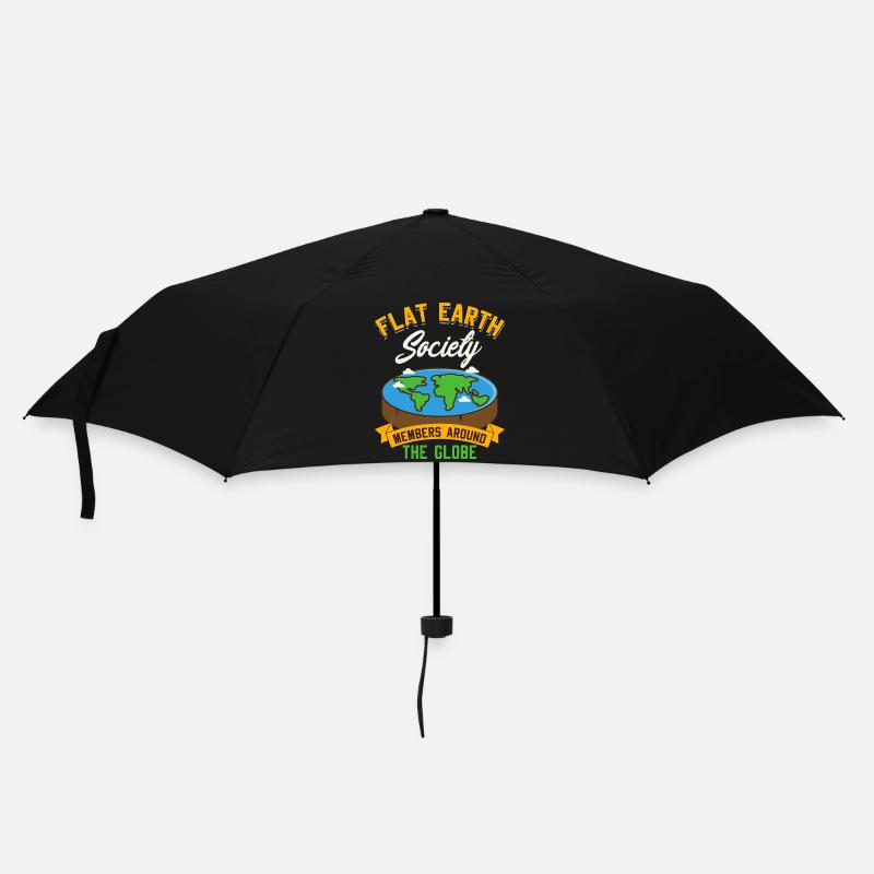 Flat earth society - members all over the globe - Umbrella (small) - black