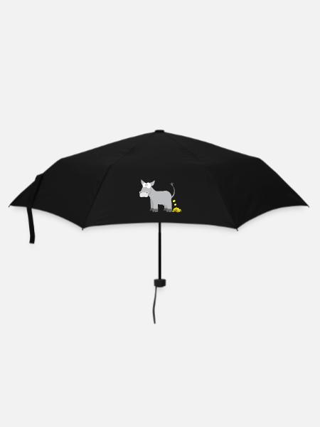 Kindermotiv Esel Tiershirt Geschenkidee Goldesel - Regenschirm (klein) - Schwarz