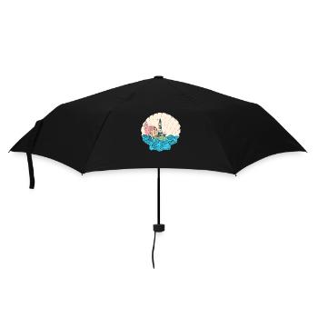 Meerjungfrau Seejungfrau Nixe Märchen - Regenschirm (klein) - Schwarz - Vorne