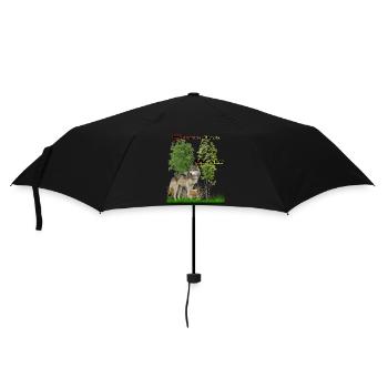 wolf 2 - Regenschirm (klein) - Schwarz - Vorne