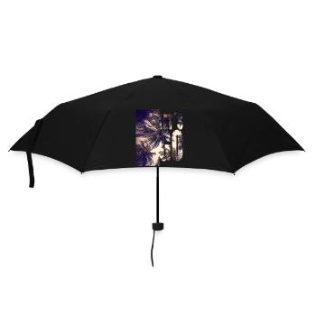 Lets Go To The Beach / Palmen / Let's Go / Sun - Regenschirm (klein) - Schwarz - Vorne