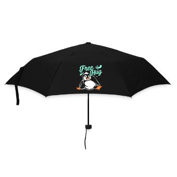 Umarmung Pinguin - Regenschirm (klein) - Schwarz - Vorne