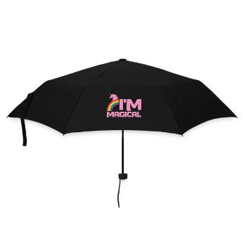 I am magical unicorn rainbow gift - Umbrella (small) - black - Front