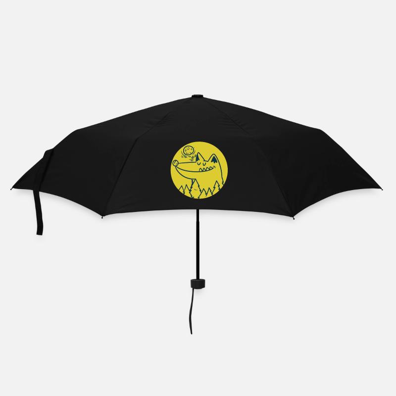 Wolf Cartoon Comic Pack Prey Gift Idea Wild - Umbrella (small) - black