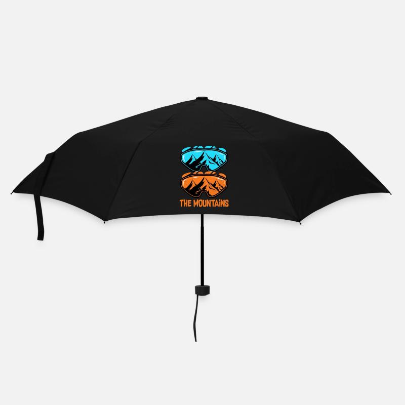 Skiing Skiing Skiing Skiing Skiing - Umbrella (small) - black