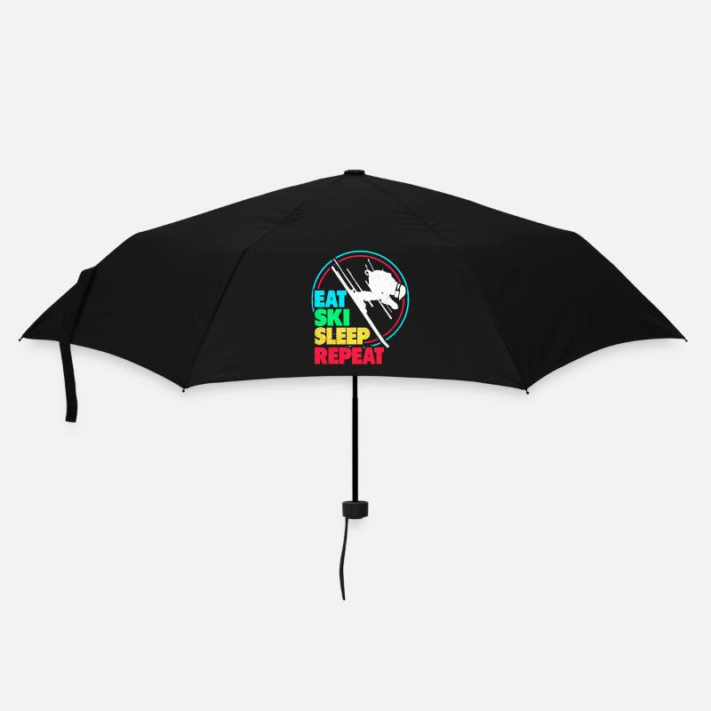 Skiing Skiing Skiing Skiing Skiing - Umbrella (small) - black