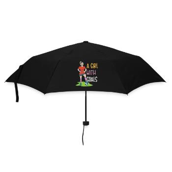 Cadeau football féminin - Parapluie standard - noir - Devant
