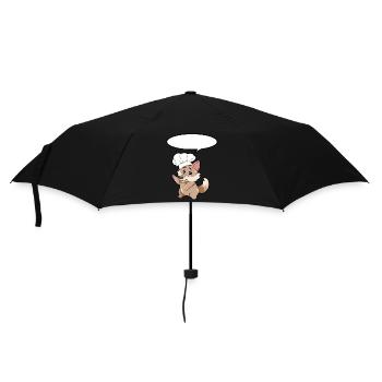 Chefkoch Wolf - Regenschirm (klein) - Schwarz - Vorne