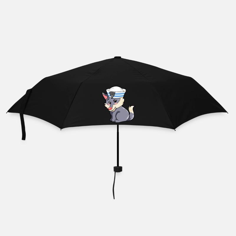Matrose Wolf - Regenschirm (klein) - Schwarz