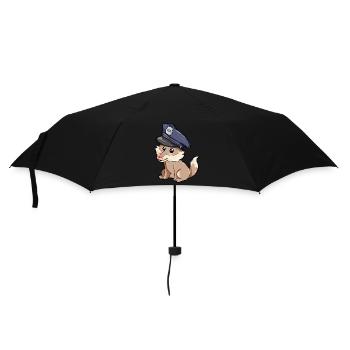Policeman Wolf - Umbrella (small) - black - Front