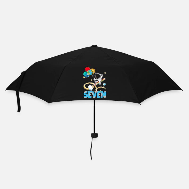 Kindergeburtstag 7.Geburtstag Junge 7j Jahre - Regenschirm (klein) - Schwarz