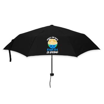 Climate Change Earth Day Environmental Protection Eco Organic Earth - Umbrella (small) - black - Front