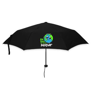 Climate Change Earth Day Environmental Protection Eco Organic Earth - Umbrella (small) - black - Front
