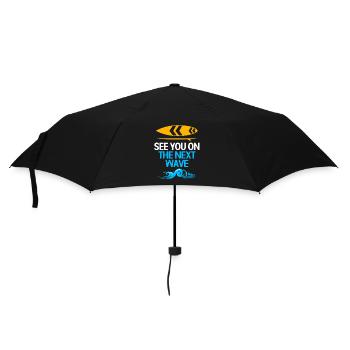 Kiteboard Kite Kiteboarding Geschenk Kitesurfer - Regenschirm (klein) - Schwarz - Vorne