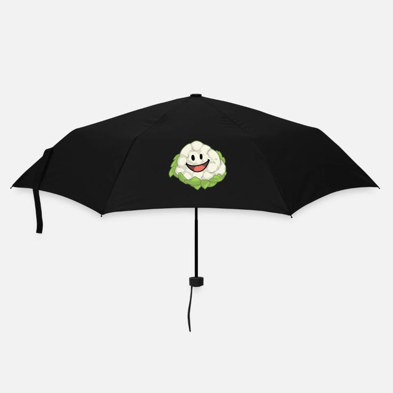 Blumenkohl Kohl Gemüse Veganer Gesund - Regenschirm (klein) - Schwarz