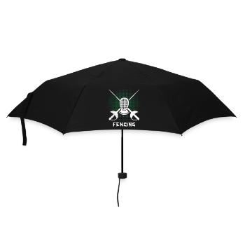 Fencing, Fencer, Fencing mask, Epee, Gift - Umbrella (small) - black - Front