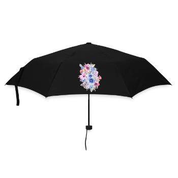 Frühling Blumen - Regenschirm (klein) - Schwarz - Vorne