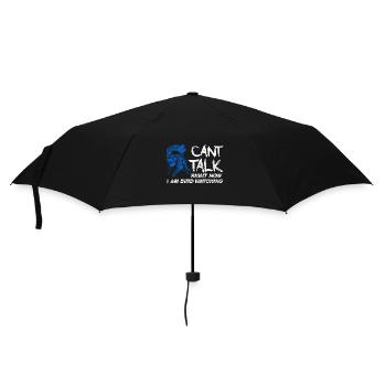 Bird Watching Ich Kann Nicht Reden Design - Regenschirm (klein) - Schwarz - Vorne